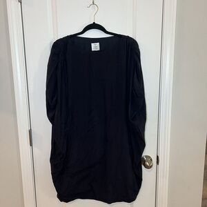 suzi chin for maggy boutique dress Sz 8 Silk Navy Blue
